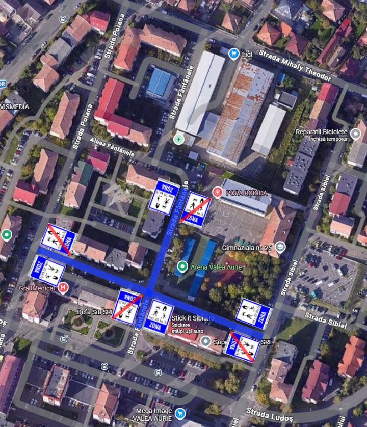 Siguranță sporită pentru elevii de la Școala 25: Zonă rezidențială nouă pe strada Fântânele din Sibiu