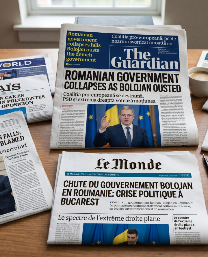 Ce scrie presa internațională despre căderea Guvernului Bolojan